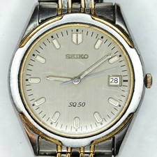 Mens Seiko SQ50 Kinetic Watch