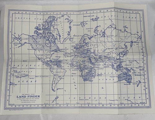 Vintage world map - map, british