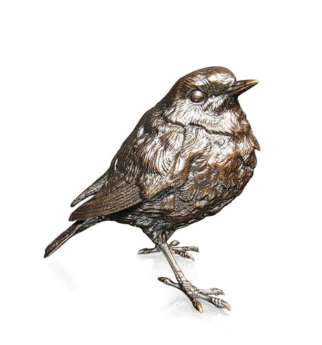 Bronze robin standing - bronze,