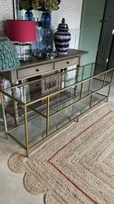 SWOON BRASS & GLASS LOW TV CONSOLE