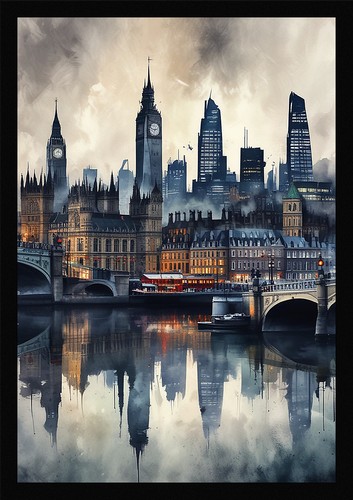Bold london skyline framed - bold,