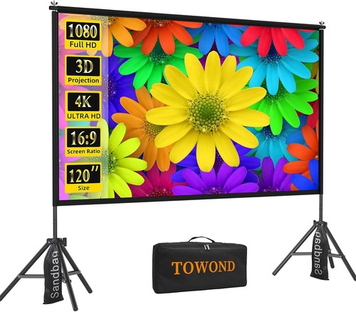 Projector screen with - projector,