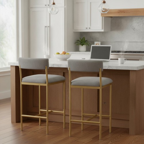 Gold grey pc upholstered - gold,