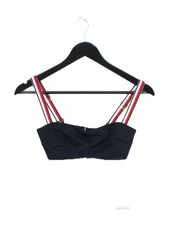 Tommy Hilfiger adjustable strap underwired bikini top in blue RRP £50