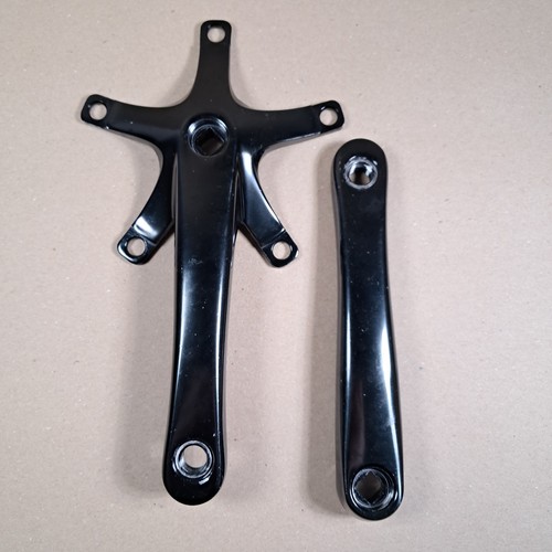 Black chainset crankset - black, fixed