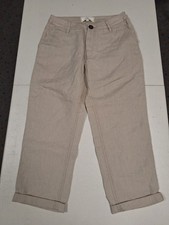 Linen crop trousers size 6 Fat