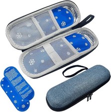 Insulin Cool Bag, Travel, Mini Medication Bag, Travel with 2 Ice Pack Cooler Box
