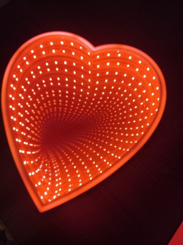 Heart shaped infinity mirror - shaped,