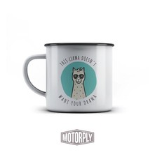 Printed Enamel 9oz Mug - Llama