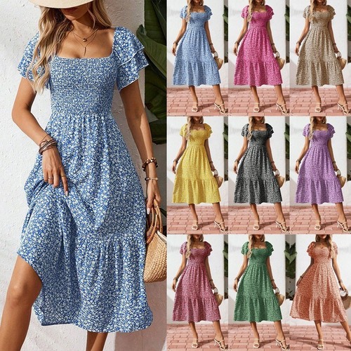 Summer floral boho long sun - summer,