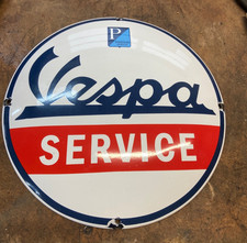 Vespa Enamel Sign 30 CM Garage