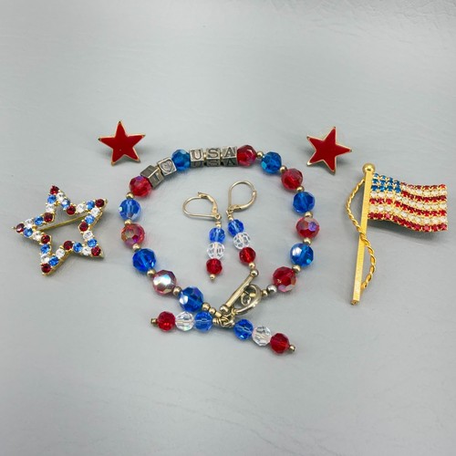 Patriotic jewelry lot - patriotic, earrings