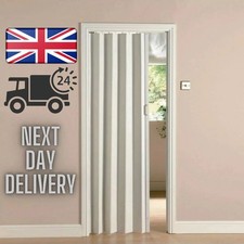 PVC Folding Door Oak Effect - White Accordion Concertina Sliding Folding Door