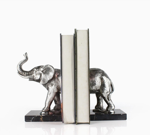 Pair elephant bookends - of,