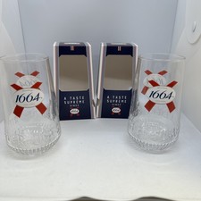2x Kronenbourg 1664 One Pint 20oz Beer Glass Brand New 2024 Design