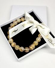 Good Grade Natural Golden Shun Fa Rutilated Quartz With Pixiu CharmBracelet