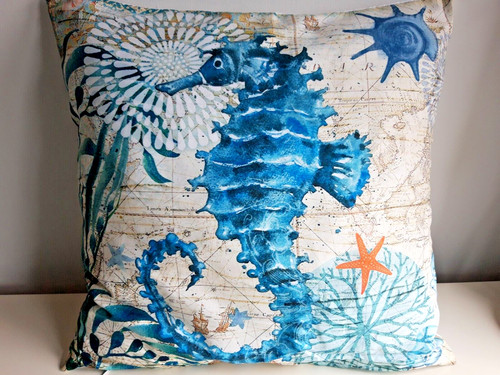 New cushion cover - cover, seahorse
