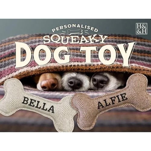 Personalised squeaky bone - personalised,