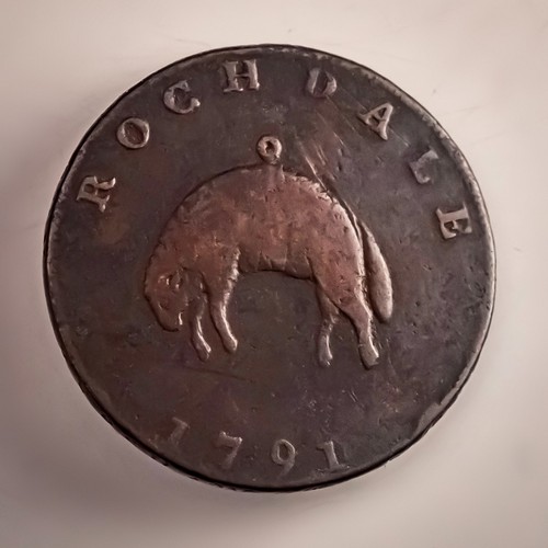 1791 rochdale halfpenny - rochdale, token