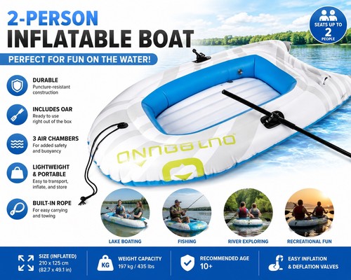 Person inflatable boat raft - boat,