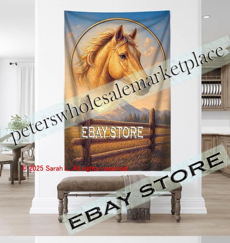 Horse wall tapestry western - wall,