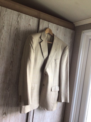 Canali beige check - beige, silk