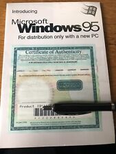 Windows 95 Operating System COA & Manual very RARE Factory Sealed OEM NEW
