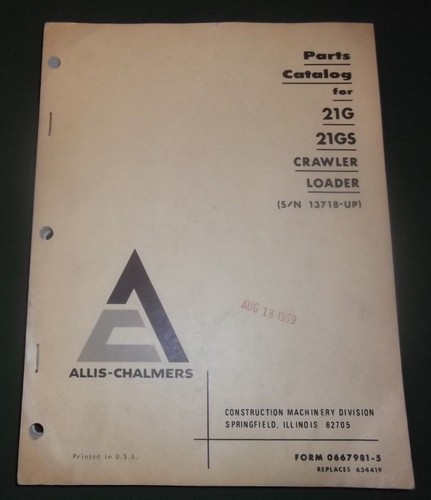 Allis chalmers 21g 21gs - 21g,