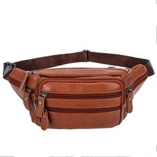 Genuine leather bum bag - genuine, mens