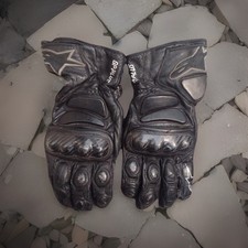 Alpinestars GP-Plus Motorcycle Gloves – Black Leather Hard Armour