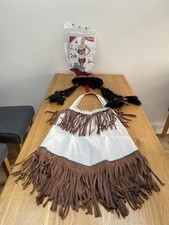 FANCY DRESS - INDIAN DRESS HALTER NECK  WITH WIG - Size 10 Approx 