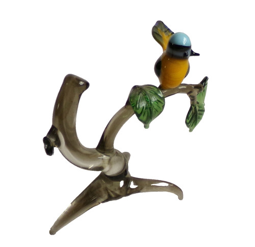 Small art glass animal bird - small,