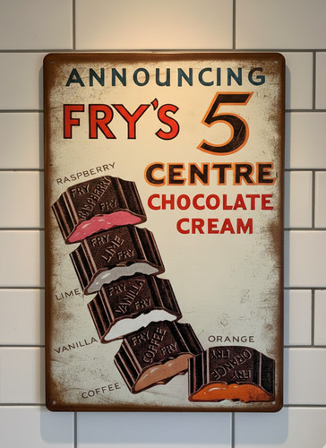 Fry chocolate retro metal - fry's,