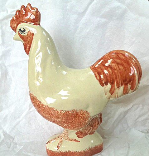 Rye pottery rooster figurine - rooster,