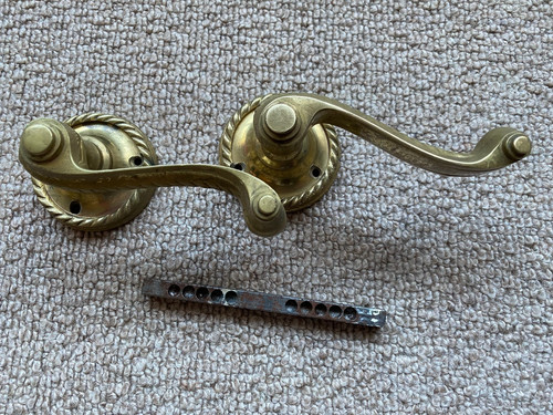 Brass door knobs reclaimed - brass,