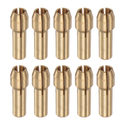 10pcs 3mm brass drill chucks - brass,