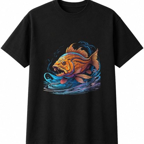 Graphic ghost carp neon - ghost,