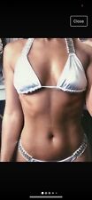 white diamante bikini Sizes S