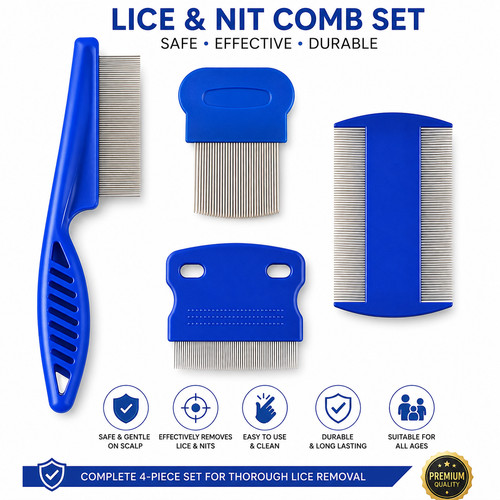 Packs flea lice comb - 4,