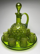 Rare Uranium Glass Liqueur Set