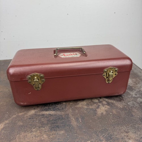 Vtg metal hinged tool tackle - vtg,