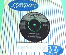 RIGHTEOUS BROTHERS - Unchained Melody 7 inch vinyl Ex+ NICE COPY (AZ1)