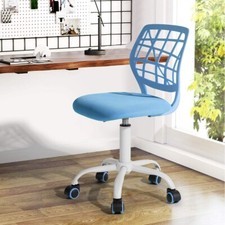 FurnitureR Teens  office chair 360 Swivel Low Mid PP Mesh Back Fabric Seat