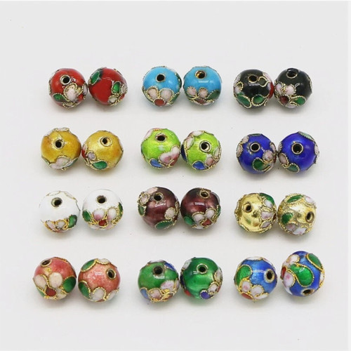 10pcs handmade cloisonne round - 10pcs,