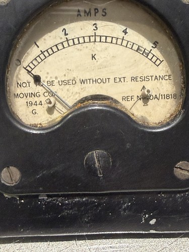 Vintage amps amperes meter - amps,