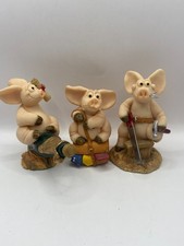 Piggin' & Friends, 3 figurines, Fix It, Celebrations & Packing all boxed
