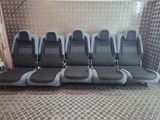 Citroen Berlingo Rear seats set of 5 Black Blue cloth 08-12 MK2 Partner headrest