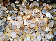 Job Lot 1kg Mixed World/ Foreign Old and Modern/ Current Bulk Coins/Random Dip