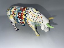 Cow Parade Tye Dye Pretty Colourful Farmyard Animal Figure Ornament