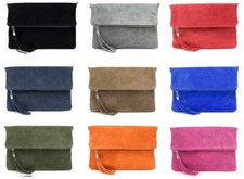 Fold over Plain Suede Leather